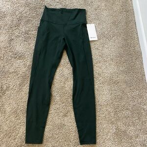 lululemon athletica Dark Green High-Waisted Leggings